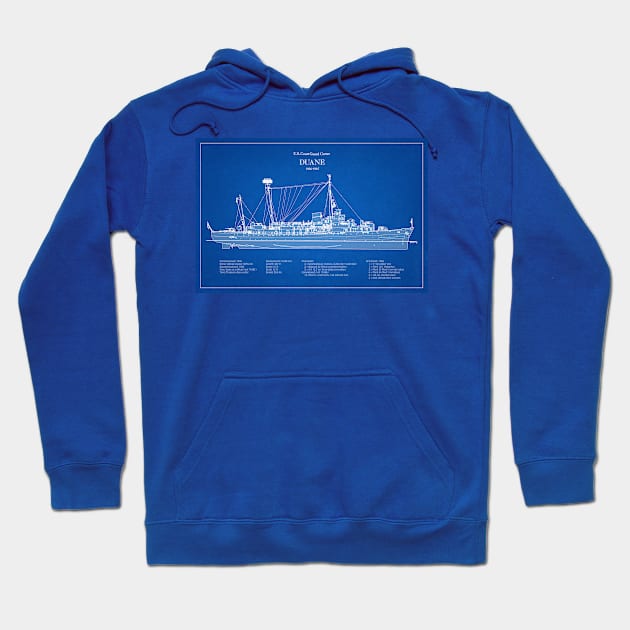 Duane wpg-33 United States Coast Guard Cutter - ABD Hoodie by SPJE Illustration Photography